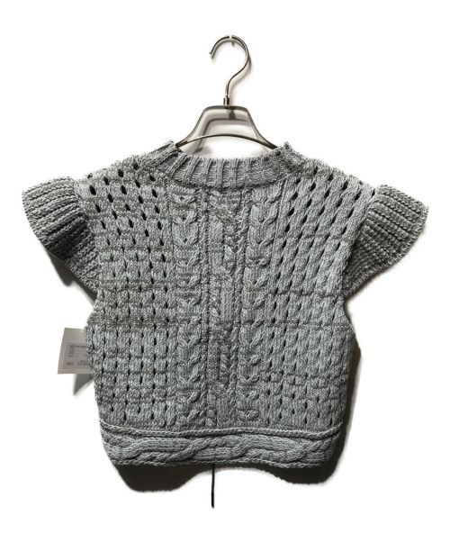 AOIWANAKA（アオイワナカ）AOIWANAKA (アオイワナカ) ニットボレロ バタフライスリーブニットボレロ 半袖ニット   ブルー サイズ:freeの古着・服飾アイテム