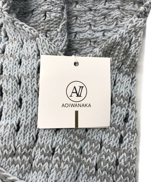 AOIWANAKA（アオイワナカ）AOIWANAKA (アオイワナカ) ニットボレロ バタフライスリーブニットボレロ 半袖ニット   ブルー サイズ:freeの古着・服飾アイテム
