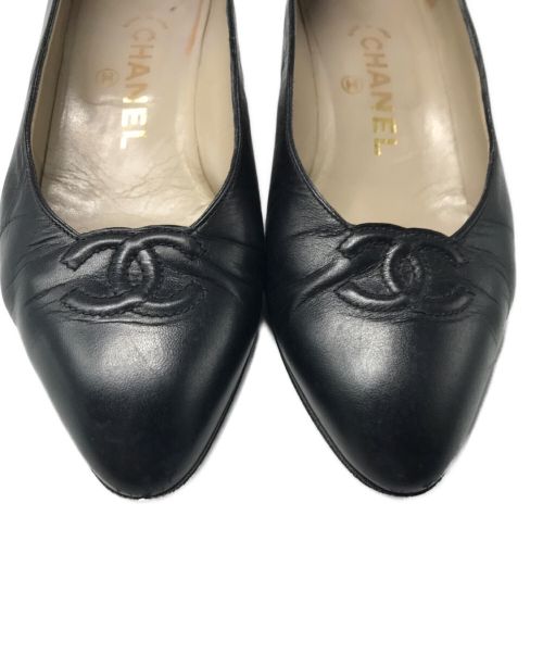 CHANEL（シャネル）CHANEL (シャネル) ココマークパンプス 666G ブラック サイズ:35の古着・服飾アイテム