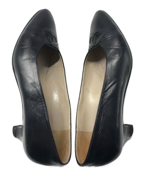 CHANEL（シャネル）CHANEL (シャネル) ココマークパンプス 666G ブラック サイズ:35の古着・服飾アイテム