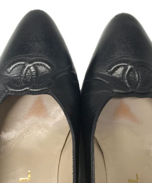 CHANEL（シャネル）CHANEL (シャネル) ココマークパンプス 666G ブラック サイズ:35の古着・服飾アイテム