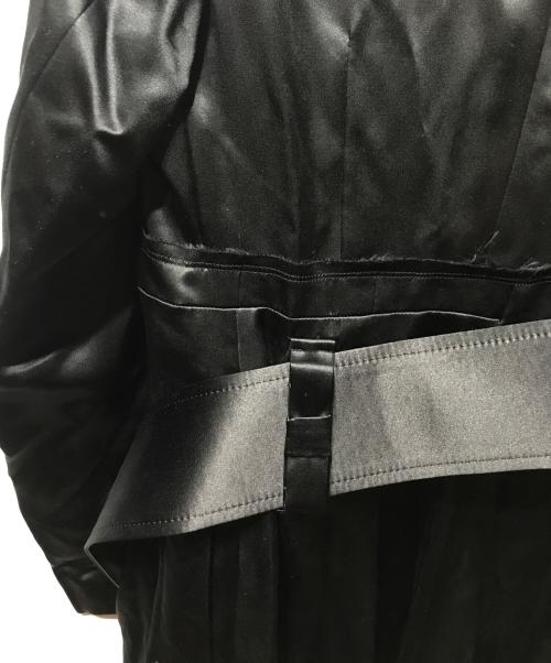 COMME des GARCONS（コムデギャルソン）COMME des GARCONS (コムデギャルソン) 07SS チュール切替コート キュビズム期 レイヤード ラップコート  ブラック サイズ:Sの古着・服飾アイテム