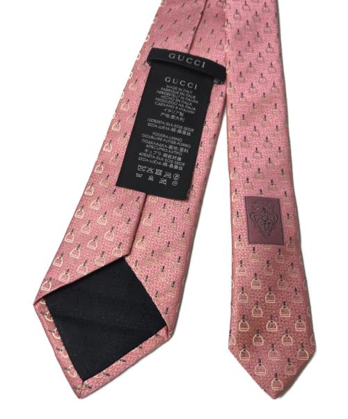GUCCI（グッチ）GUCCI (グッチ) シルクネクタイ ピンク サイズ:148cm×7cmの古着・服飾アイテム