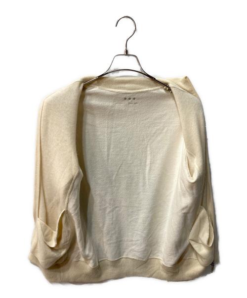 THREE DOTS（スリードッツ）THREE DOTS (スリードッツ) Cashmere×NewSoftTerryhighneck ジップカーディガン ベージュ サイズ:Sの古着・服飾アイテム