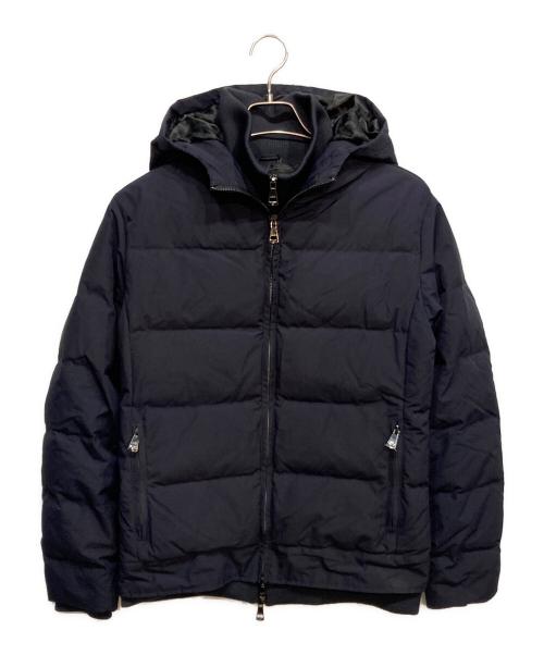 AKM（エーケーエム）AKM (エーケーエム) ダブルジップダウンジャケット ネイビー サイズ:Lの古着・服飾アイテム