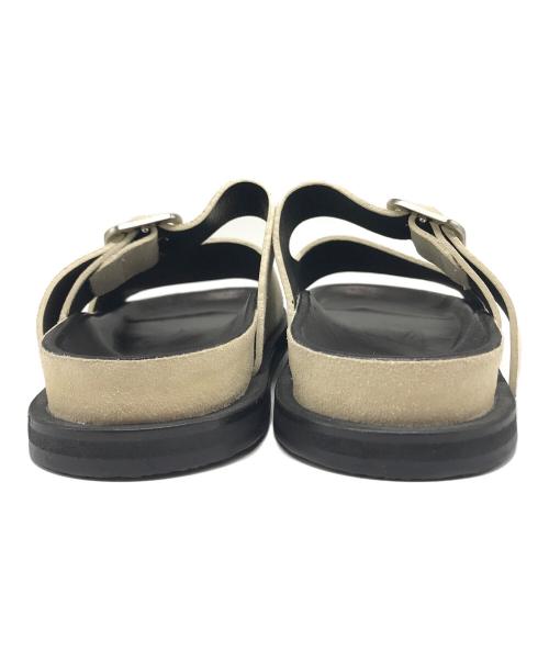 STUDIO NICHOLSON（スタジオ ニコルソン）STUDIO NICHOLSON (スタジオ ニコルソン) SUEDE SANDAL ブラック×ベージュ サイズ:37の古着・服飾アイテム
