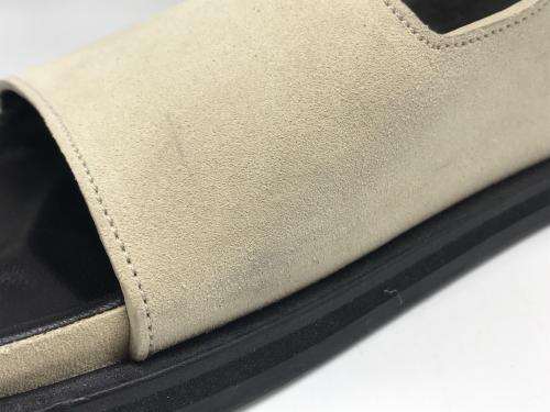 STUDIO NICHOLSON（スタジオ ニコルソン）STUDIO NICHOLSON (スタジオ ニコルソン) SUEDE SANDAL ブラック×ベージュ サイズ:37の古着・服飾アイテム