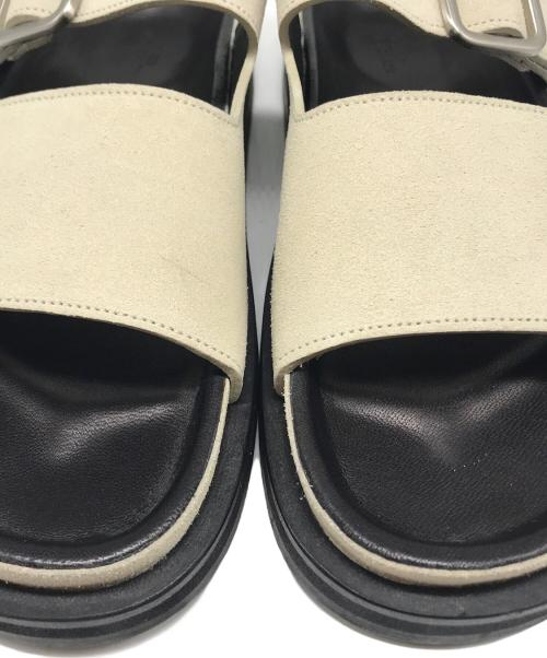 STUDIO NICHOLSON（スタジオ ニコルソン）STUDIO NICHOLSON (スタジオ ニコルソン) SUEDE SANDAL ブラック×ベージュ サイズ:37の古着・服飾アイテム