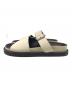 STUDIO NICHOLSON (スタジオ ニコルソン) SUEDE SANDAL ブラック×ベージュ サイズ:37：7000円