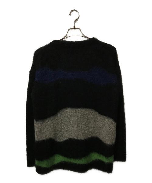 soduk（スドーク）soduk (スドーク) drawing knit cardigan 0422030507 ブラック サイズ:Fの古着・服飾アイテム