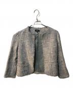 theoryセオリー）の古着「RAINBOW TWEED/FEMININE SLIM JKT」｜ベージュ