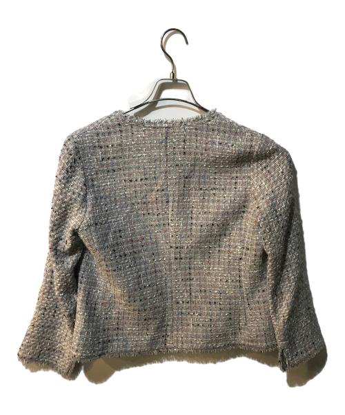 theory（セオリー）theory (セオリー) RAINBOW TWEED/FEMININE SLIM JKT ベージュ サイズ:2の古着・服飾アイテム