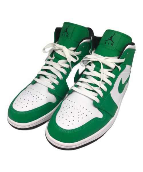 NIKE（ナイキ）NIKE (ナイキ) Nike Air Jordan 1 Mid スニーカー グリーン×ホワイト サイズ:29の古着・服飾アイテム