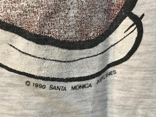 SANTAMONICA AIRLINES（サンタモニカエアライン）SANTAMONICA AIRLINES (サンタモニカエアライン) ヴィンテージプリントTシャツ オールドスケートTシャツ グレー サイズ:Mの古着・服飾アイテム