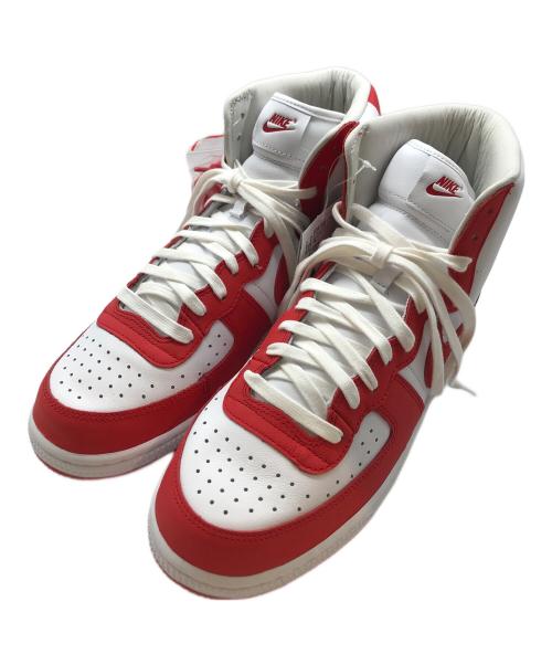 NIKE（ナイキ）NIKE (ナイキ) COMME des GARCONS HOMME PLUS (コムデギャルソンオムプリュス) TERMINATOR HIGH SP スニーカー ホワイト×レッド サイズ:30㎝ 未使用品の古着・服飾アイテム