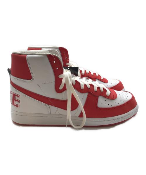 NIKE（ナイキ）NIKE (ナイキ) COMME des GARCONS HOMME PLUS (コムデギャルソンオムプリュス) TERMINATOR HIGH SP スニーカー ホワイト×レッド サイズ:30㎝ 未使用品の古着・服飾アイテム
