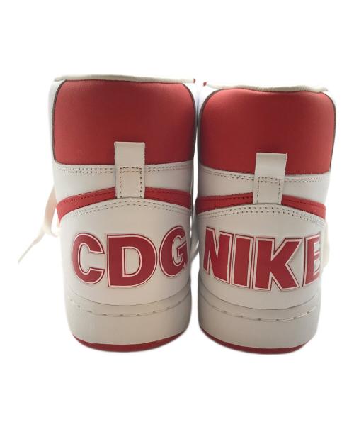 NIKE（ナイキ）NIKE (ナイキ) COMME des GARCONS HOMME PLUS (コムデギャルソンオムプリュス) TERMINATOR HIGH SP スニーカー ホワイト×レッド サイズ:30㎝ 未使用品の古着・服飾アイテム