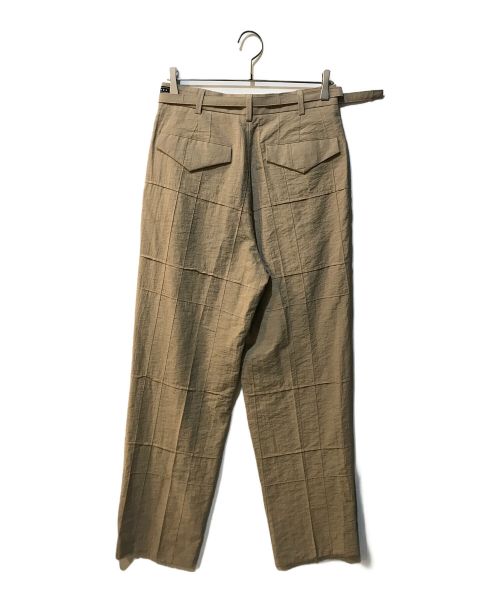 jieda（ジエダ）jieda (ジエダ) TUCK FABRIC BELT SLACKS ベージュ サイズ:1 未使用品の古着・服飾アイテム