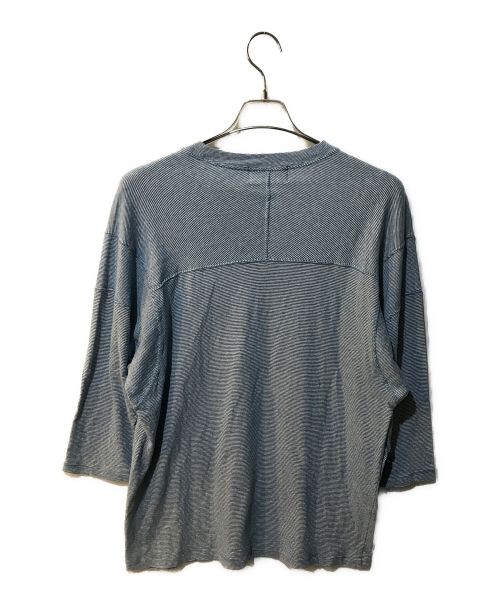 UN3D.（アンスリード）UN3D. (アンスリード) Micro border football T-shirt ブルー サイズ:2 未使用品の古着・服飾アイテム