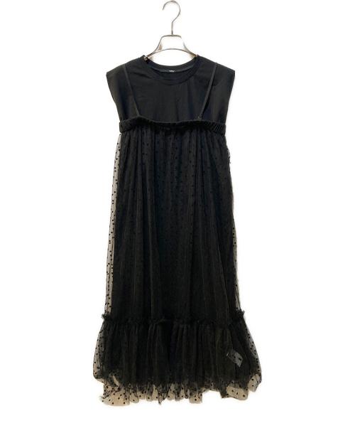 styling/（スタイリング）styling/ (スタイリング) チュールセットワンピース ブラック サイズ:Free 未使用品の古着・服飾アイテム