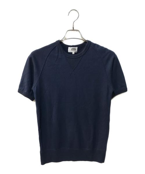 eYe COMME des GARCONS JUNYAWATANABE MAN（アイ コム デ ギャルソン ジュンヤ ワタナベ マン）eYe COMME des GARCONS JUNYAWATANABE MAN (アイ コム デ ギャルソン ジュンヤ ワタナベ マン) 前ガゼット半袖Tシャツ ネイビー サイズ:Sの古着・服飾アイテム