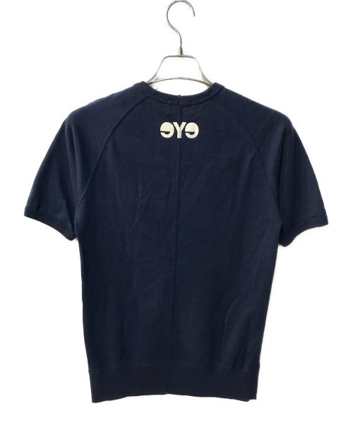 eYe COMME des GARCONS JUNYAWATANABE MAN（アイ コム デ ギャルソン ジュンヤ ワタナベ マン）eYe COMME des GARCONS JUNYAWATANABE MAN (アイ コム デ ギャルソン ジュンヤ ワタナベ マン) 前ガゼット半袖Tシャツ ネイビー サイズ:Sの古着・服飾アイテム