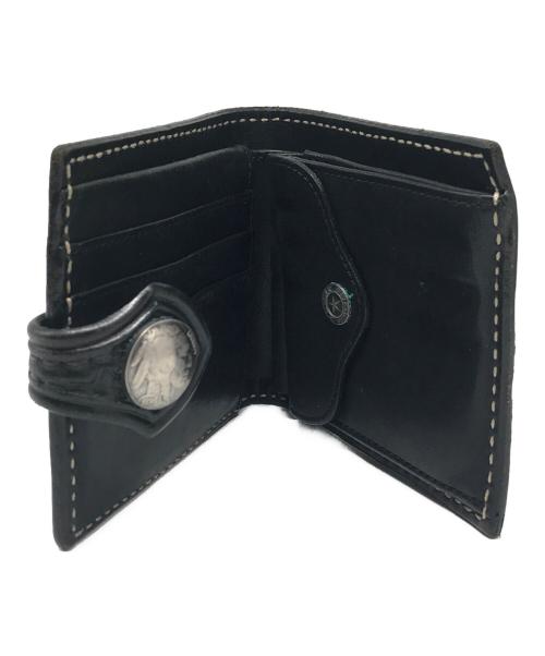 FUNNY（ファニー）FUNNY (ファニー) コンチョボタンウォレット ブラックの古着・服飾アイテム