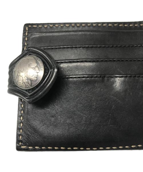 FUNNY（ファニー）FUNNY (ファニー) コンチョボタンウォレット ブラックの古着・服飾アイテム