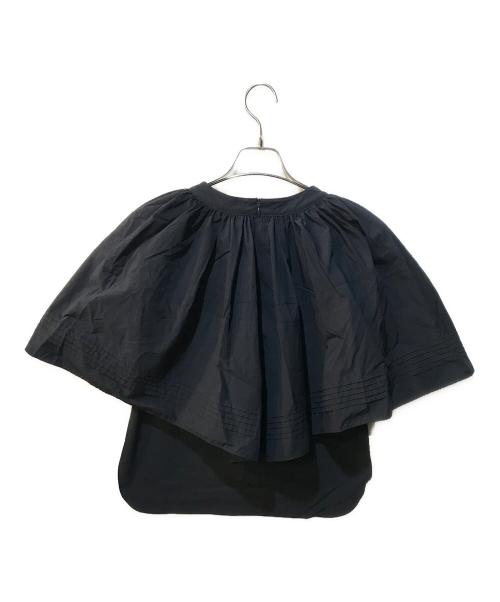 SHE TOKYO（シートーキョー）SHE TOKYO (シートーキョー) Margaret ケープブラウス ネイビー サイズ:Freeの古着・服飾アイテム