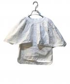 SHE TOKYOシートーキョー）の古着「Margaret ケープブラウス」｜ネイビー