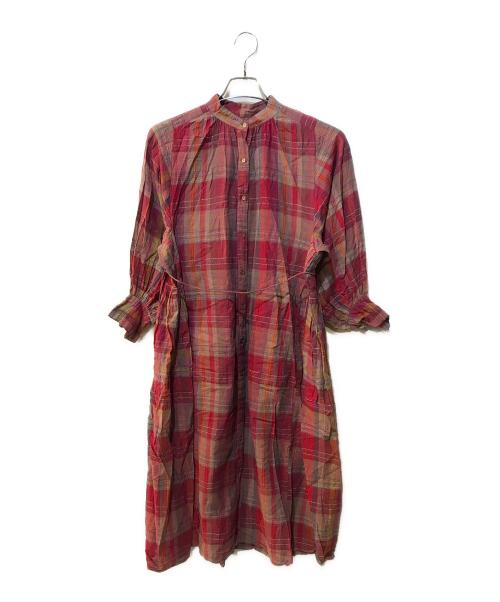 ne quittez pas（ヌキテパ）ne quittez pas (ヌキテパ) シャツワンピース レッド サイズ:Sの古着・服飾アイテム