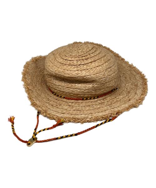 kijima takayuki（キジマタカユキ）kijima takayuki (キジマタカユキ) RAFFIA BRAID BOATER ハット ベージュ サイズ:3の古着・服飾アイテム