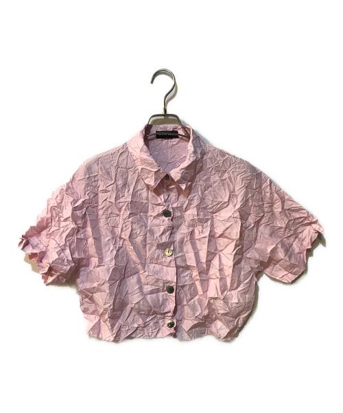 MAISON SPECIAL（メゾンスペシャル）MAISON SPECIAL (メゾンスペシャル) Washed Pleated Short Length Shirt ピンク サイズ:Freeの古着・服飾アイテム