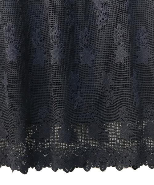 MUVEIL（ミュベール）MUVEIL (ミュベール) ブドウレース コンビジャージ ワンピース ネイビー サイズ:36 未使用品の古着・服飾アイテム