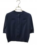 CABANキャバン）の古着「ファインポリエステル ハーフスリーブポケットカーディガン」｜ネイビー