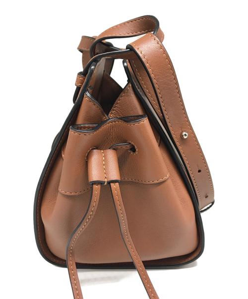 LOEWE（ロエベ）LOEWE (ロエベ) ハンモックドローストリングバッグミニ ブラウンの古着・服飾アイテム