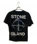 中古・古着 STONE ISLAND (ストーンアイランド) プリントTシャツ ブラック サイズ:L：8000円