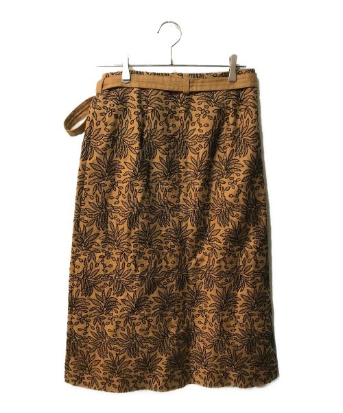 house of lotus（ハウスオブロータス）house of lotus (ハウスオブロータス) リネンエンブロイダリーラップスカート ベージュ サイズ:Mの古着・服飾アイテム