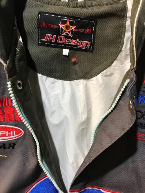 JH Design（ジェイエイチデザイン）JH Design (ジェイエイチデザイン) レーシングジャケット グレー サイズ:Lの古着・服飾アイテム