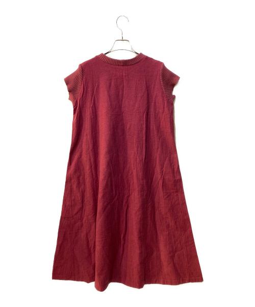 Y's（ワイズ）Y's (ワイズ) 手織りワンピース レッド サイズ:Freeの古着・服飾アイテム