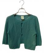 Sybillaシビラ）の古着「ペーパーヤーンショートカーディガン」｜グリーン