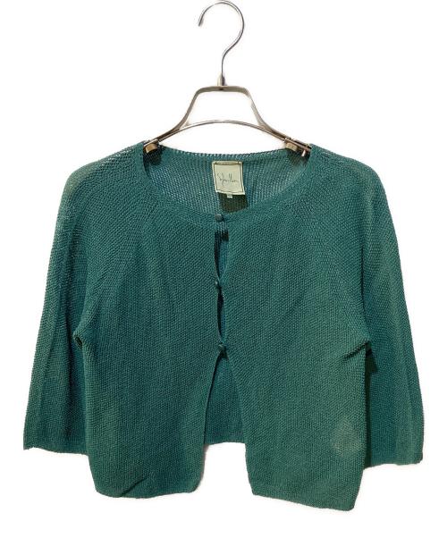 Sybilla（シビラ）Sybilla (シビラ) ペーパーヤーンショートカーディガン グリーン サイズ:SSの古着・服飾アイテム