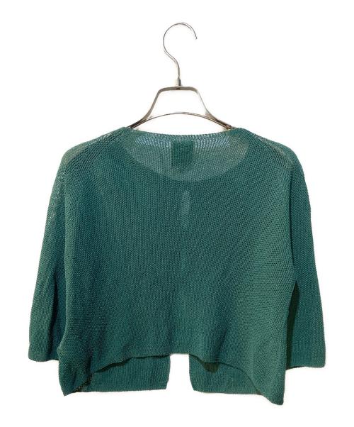 Sybilla（シビラ）Sybilla (シビラ) ペーパーヤーンショートカーディガン グリーン サイズ:SSの古着・服飾アイテム