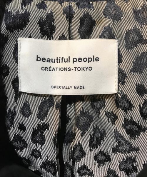 beautiful people（ビューティフルピープル）beautiful people (ビューティフルピープル) ダブルライダースジャケット ブラック サイズ:130の古着・服飾アイテム