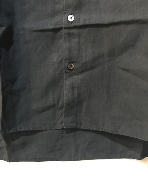 nestrobe confect（ネストローブ コンフェクト）nestrobe confect (ネストローブ コンフェクト) ハイカウントリネンバンドカラーシャツ ブラック サイズ:3の古着・服飾アイテム
