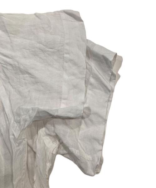 MARGARET HOWELL（マーガレットハウエル）MARGARET HOWELL (マーガレットハウエル) FINE LINEN カラーレスプルオーバーシャツ ホワイト サイズ:1の古着・服飾アイテム