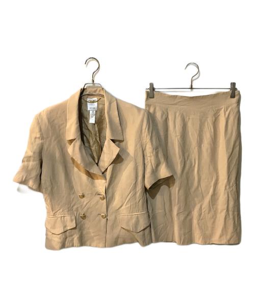 CELINE（セリーヌ）CELINE (セリーヌ) マカダムボタンスカートセットアップ ベージュ サイズ:42の古着・服飾アイテム