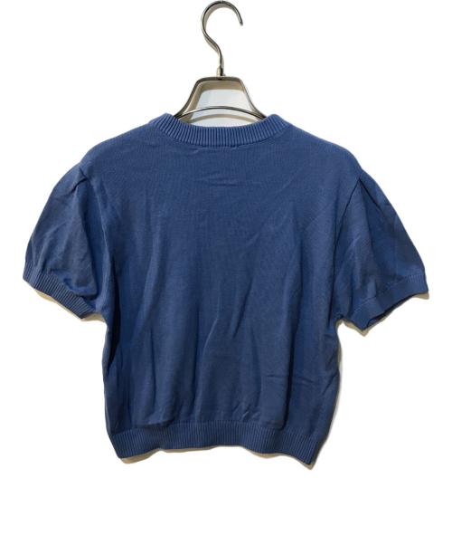 MARITHE+FRANCOIS GIRBAUD（マリテフランソワジルボー）MARITHE+FRANCOIS GIRBAUD (マリテフランソワジルボー) W CLASSIC LOGO HALF KNIT ブルー サイズ:OSの古着・服飾アイテム