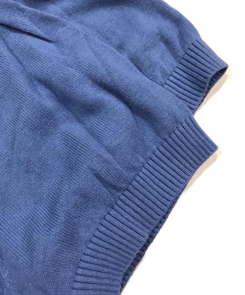 MARITHE+FRANCOIS GIRBAUD（マリテフランソワジルボー）MARITHE+FRANCOIS GIRBAUD (マリテフランソワジルボー) W CLASSIC LOGO HALF KNIT ブルー サイズ:OSの古着・服飾アイテム