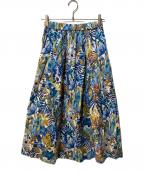 KAGUREカグレ）の古着「フラワー総柄スカート」｜ブルー